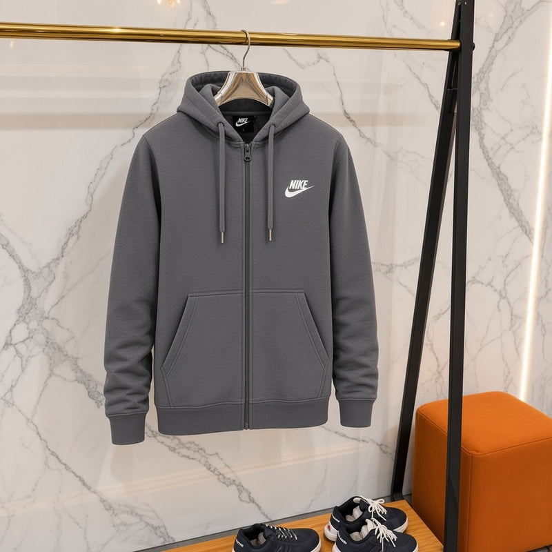 Ανδρική Ζακέτα με Κουκούλα Nike Σκούρο Γκρι