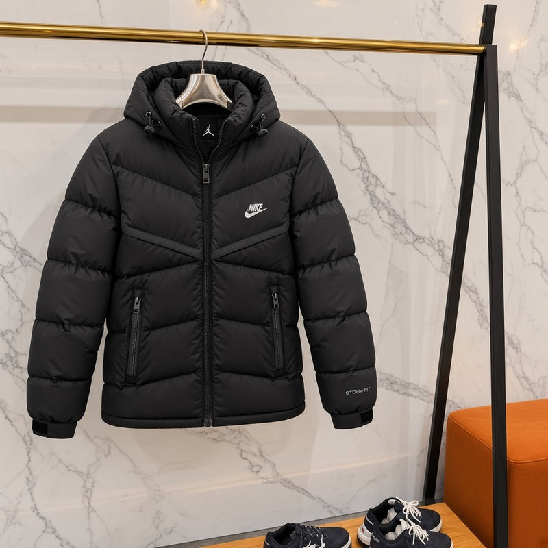 Ανδρικό Puffer Μπουφάν Nike Μαύρο – Έκδοση 2