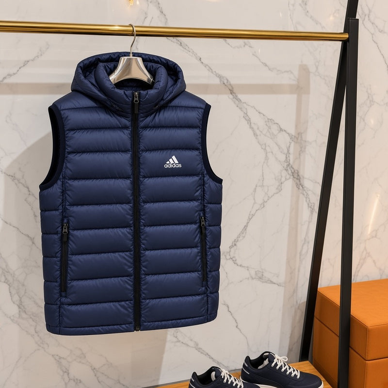 Ανδρικό Puffer Γιλέκο Adidas Μπλε Σκούρο