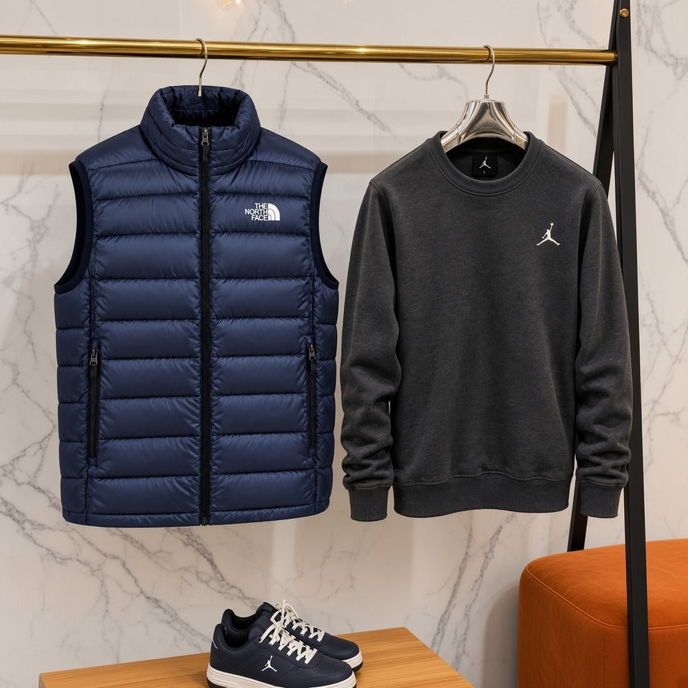 Ανδρικό Puffer Γιλέκο The North Face Μπλε Σκούρο