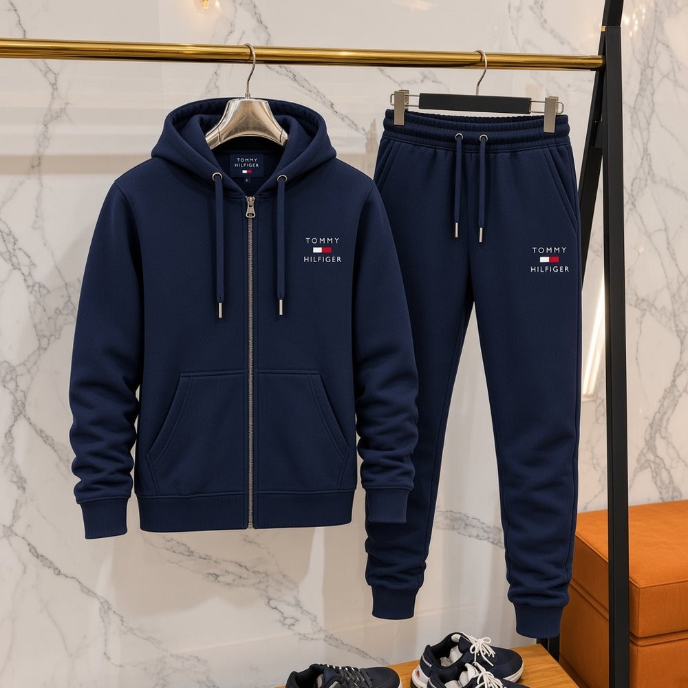 Ανδρικό Σετ Φόρμας Tommy Hilfiger με Ζακέτα Μπλε