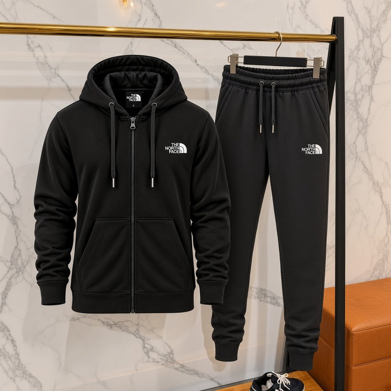 Ανδρικό Σετ Φόρμας The North Face με Ζακέτα Μαύρο