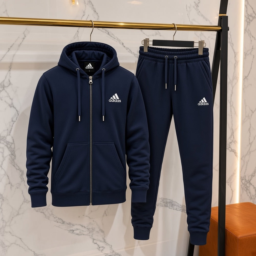 Ανδρικό Σετ Φόρμας Adidas με Ζακέτα Μπλε