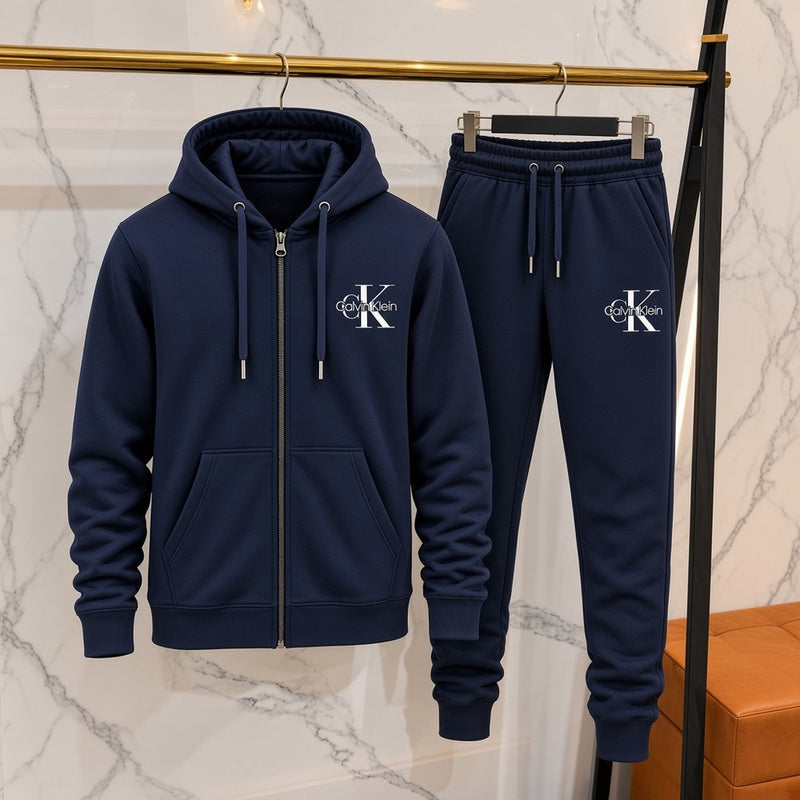 Ανδρικό Σετ Φόρμας Calvin Klein με Ζακέτα Μπλε