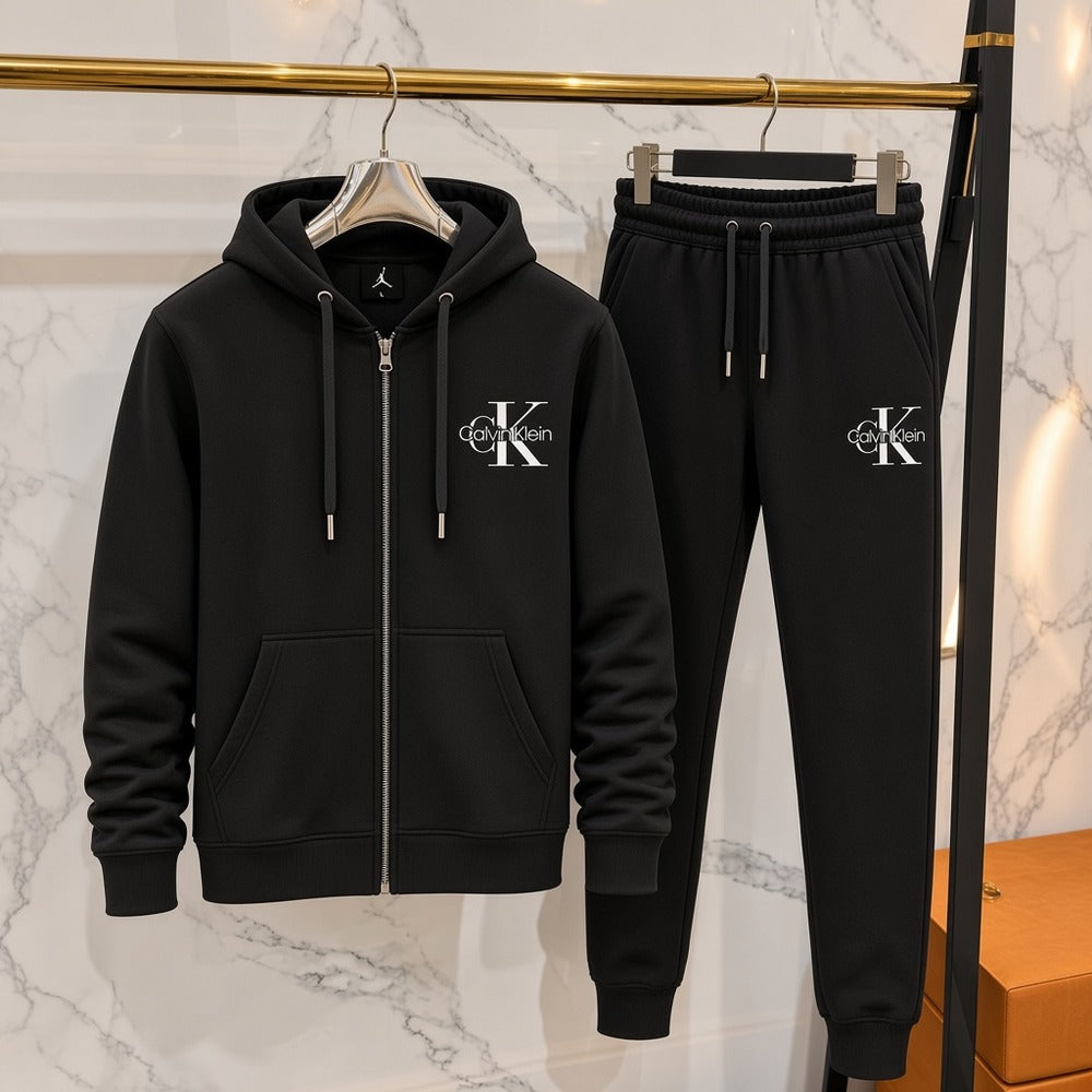 Ανδρικό Σετ Φόρμας Calvin Klein με Ζακέτα Μαύρο